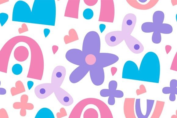 Download Abstract Floral Shapes Seamless Pattern - Pattern Collection