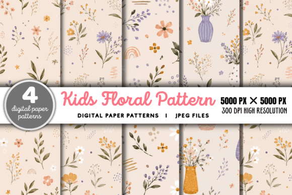 Download Kids Floral Pattern, Kids Flower Pattern - Pattern Collection