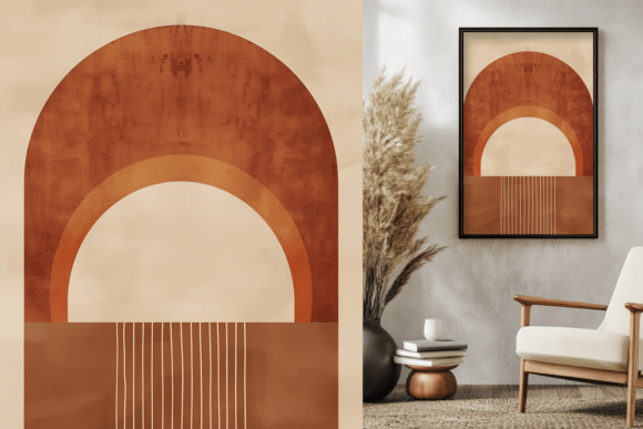 Download Terracotta Abstract Wall Art, A4 Poster - Terracotta abstract Collection