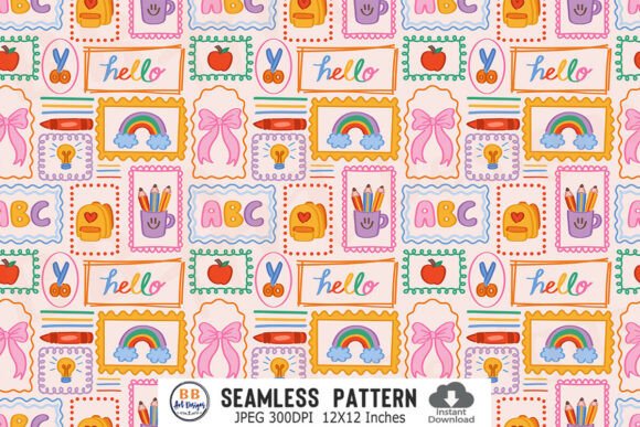 Download Preppy Back to School Pattern Seamless - Premium Bundle